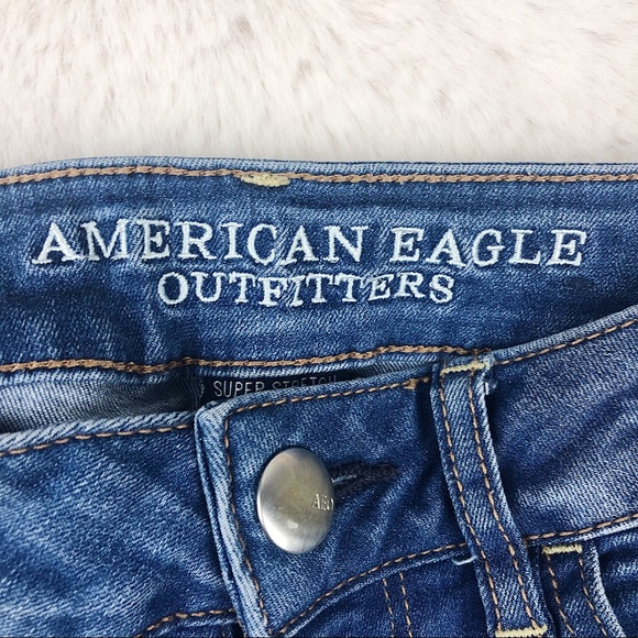 American Eagle Blue High Rise Shortie Jean 0 - Picture 8 of 8
